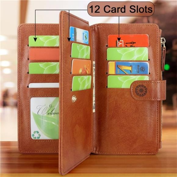 For iPhone 14 Pro Max 6.7in 5G 2022 Durable PU Leather Wallet Case with Strap - Picture 4 of 6